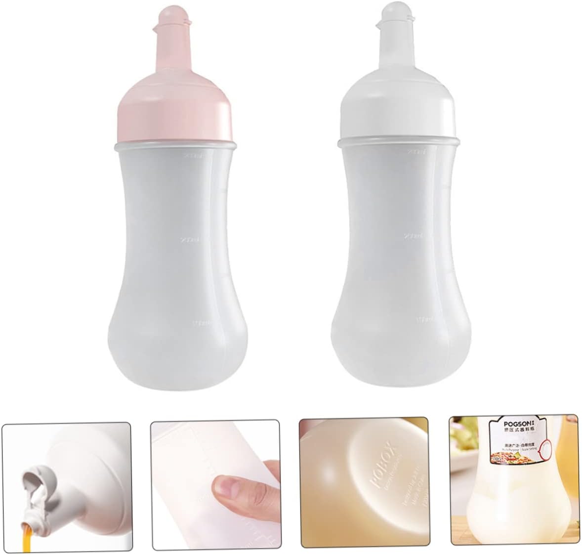 Luxshiny 350ml Ketchup Storage Squeeze Bottle