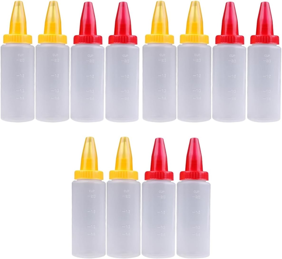 3 Sets Clear Condiment Squeeze Bottles for Cake Decorating