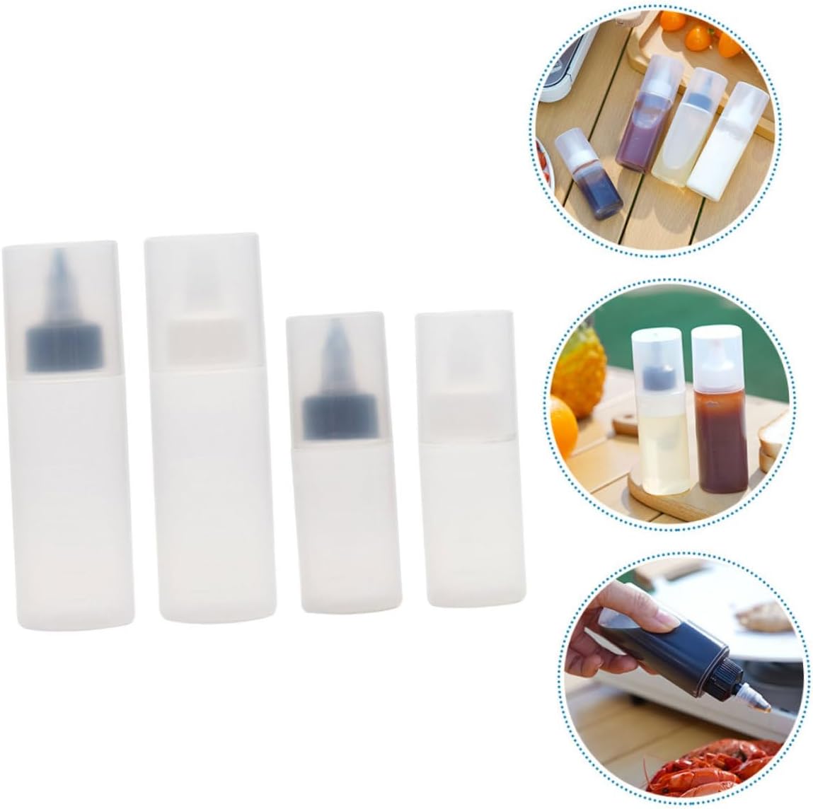 HOLIDYOYO Reusable Salad Dressing Bottle Set 4 Pack