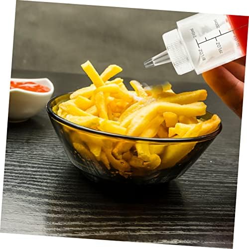 MAGICLULU 10pcs Condiment Squeeze Bottles with Measuring Scale