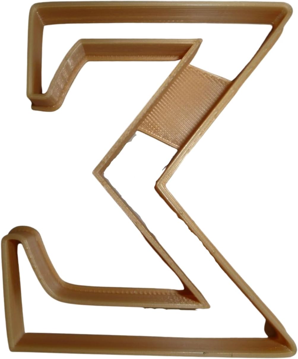 YNGLLC SIGMA GREEK LETTER 3D Cookie Cutter Gold