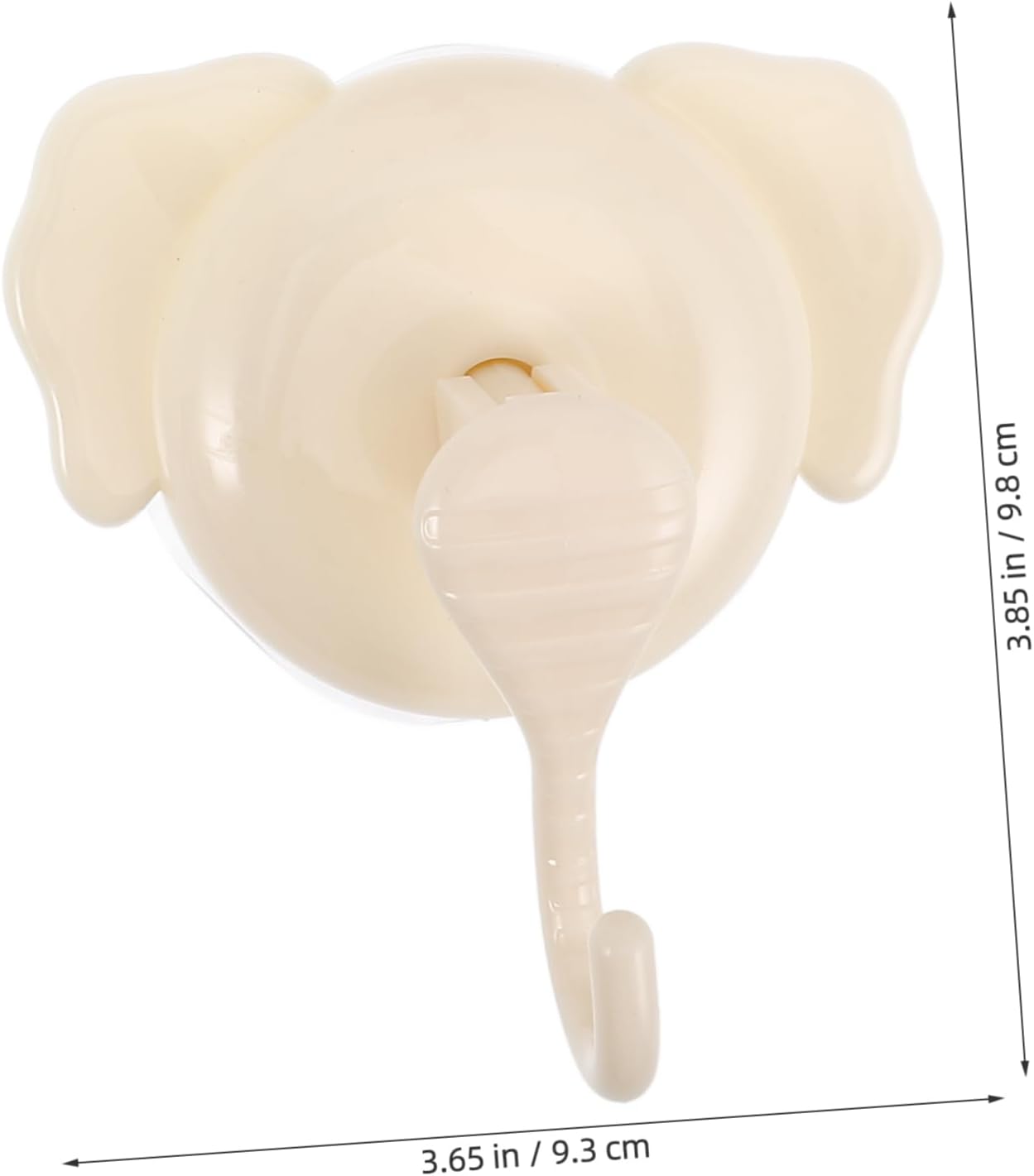 BUGUUYO Removable Suction Cup Hooks 4 Cute Elephant Design