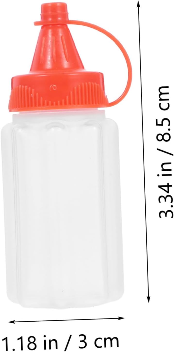 BEBEMOKO Red Condiment Squeeze Bottles Set of 4
