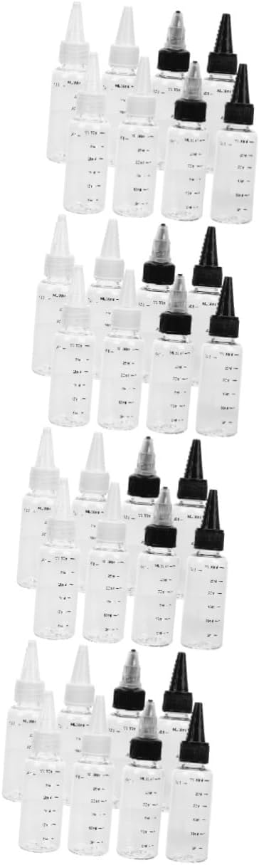 HOLIDYOYO 4sets Refillable Mini Squeeze Bottles with Scale and Leak-proof Design