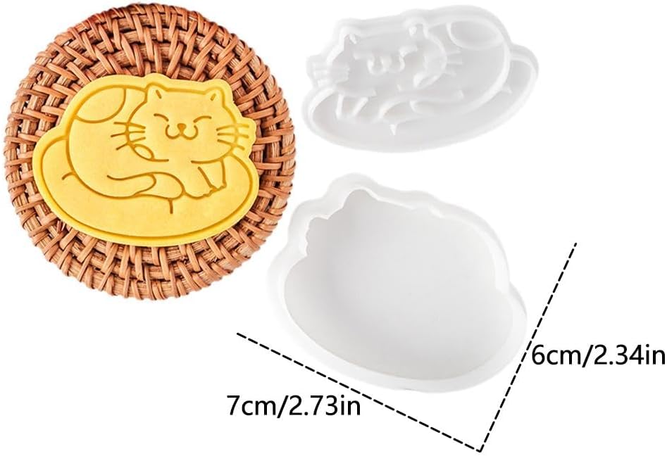 3D Cat Cookie Cutter Set for Baking Fun