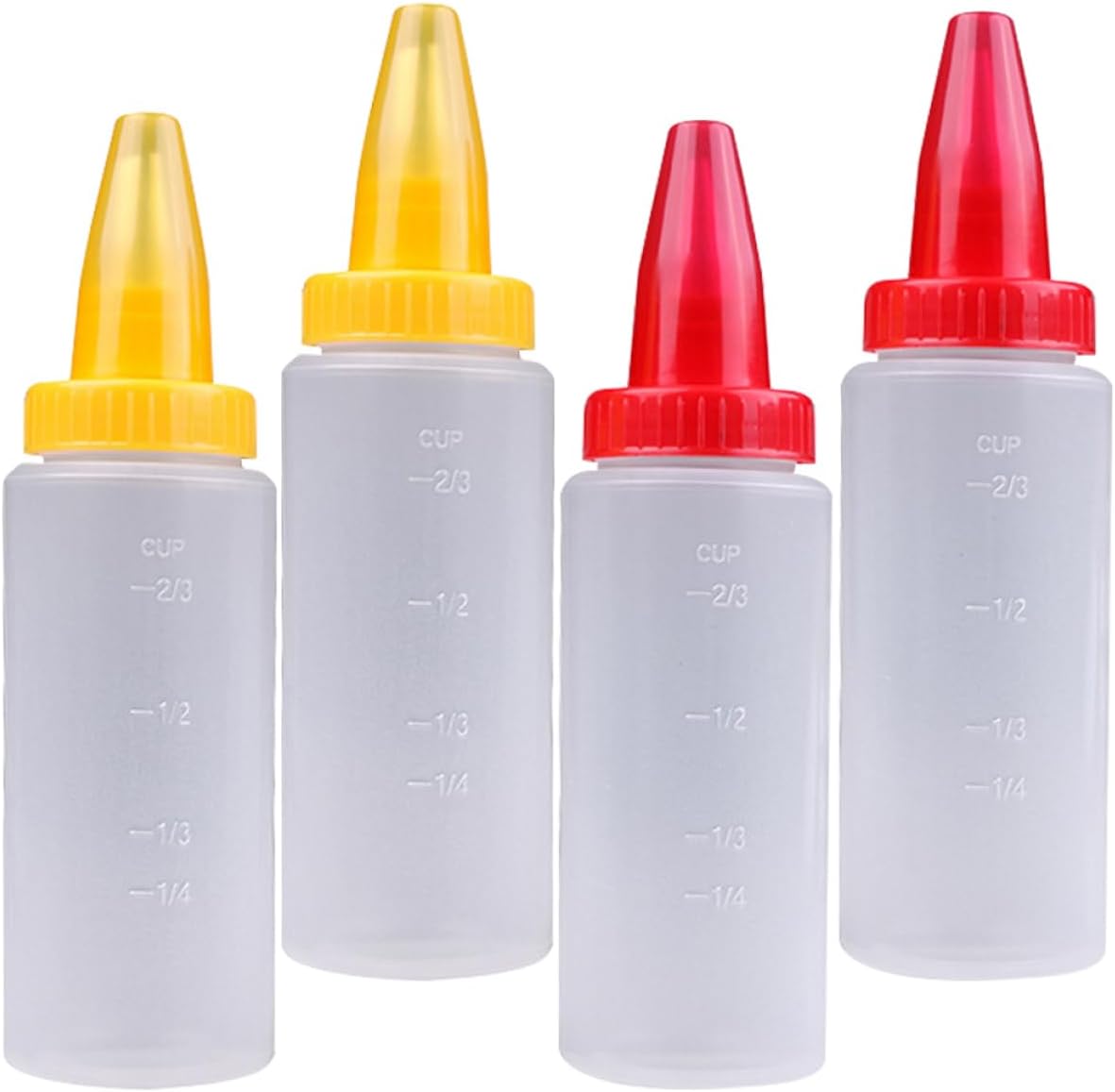 3 Sets Clear Condiment Squeeze Bottles for Cake Decorating