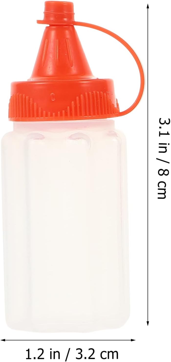 SHOWERORO Reusable Square Condiment Squeeze Bottles 1