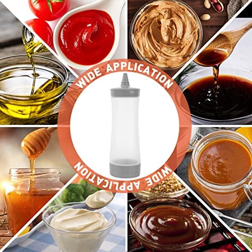 DOITOOL 3Pcs Plastic Squeeze Bottles with Grey Tip Cap