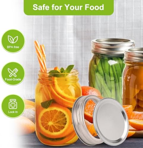 Volenra Canning Jar Lids Regular Mouth Set of 12