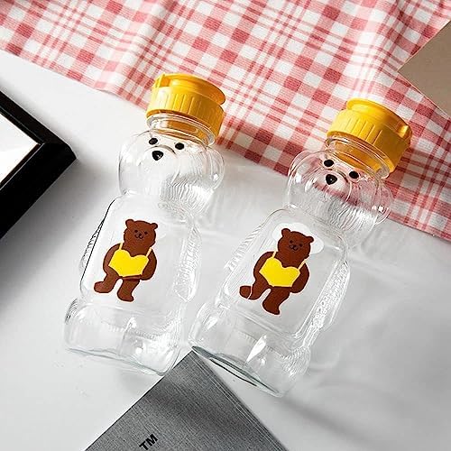 Yellow Plastic Bear Honey Bottle 8 Oz