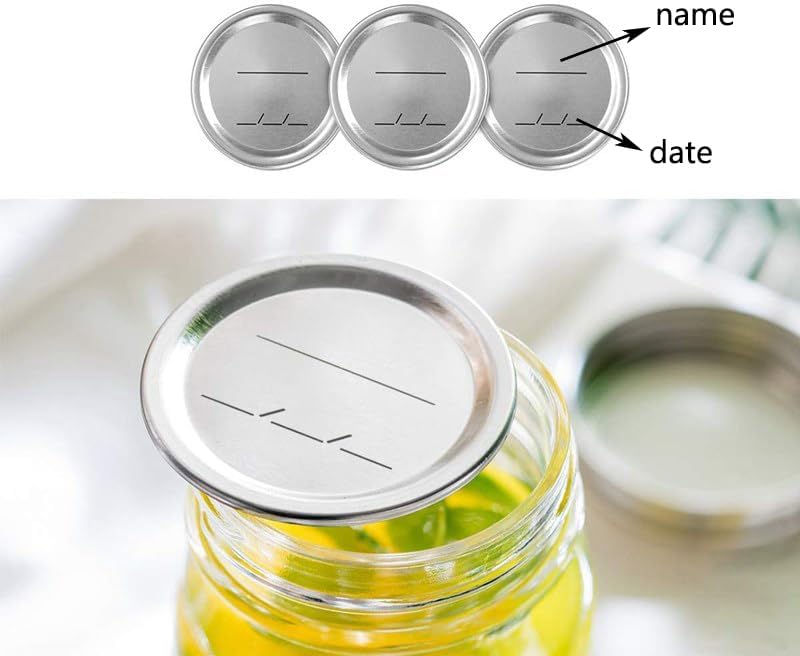 100pcs Wide Mouth Canning Lids for Ball Kerr Jars - Food Grade Airtight