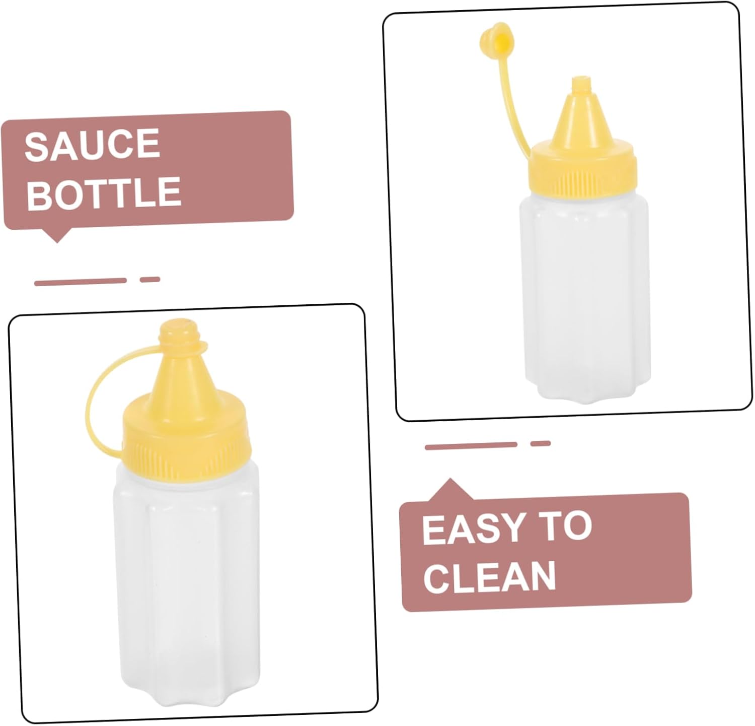 CIYODO Mini Squeeze Bottles 4 in 1 Condiment Set for Travel