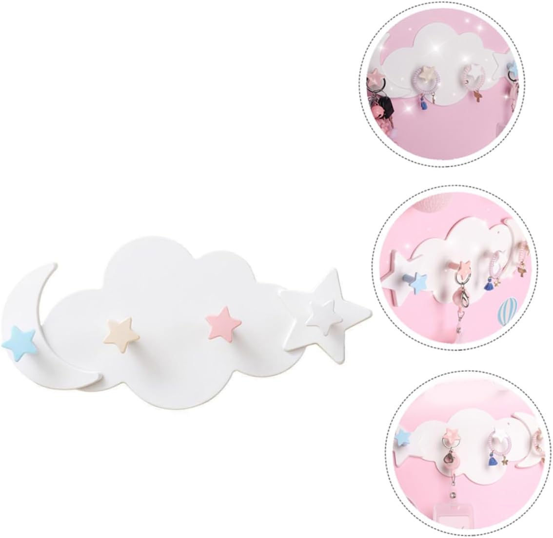 2pcs Cartoon Star and Moon Wall Hangers for Kids Room