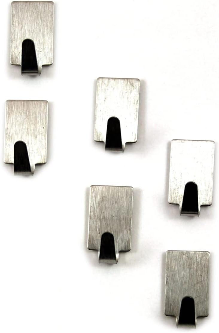 Unomor 72 Pcs Adhesive Stainless Steel Hooks for Bathroom Kitchen