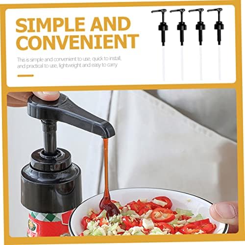 FOMIYES 4Pcs Condiment Squeeze Bottle Pump Set for Kitchen Use