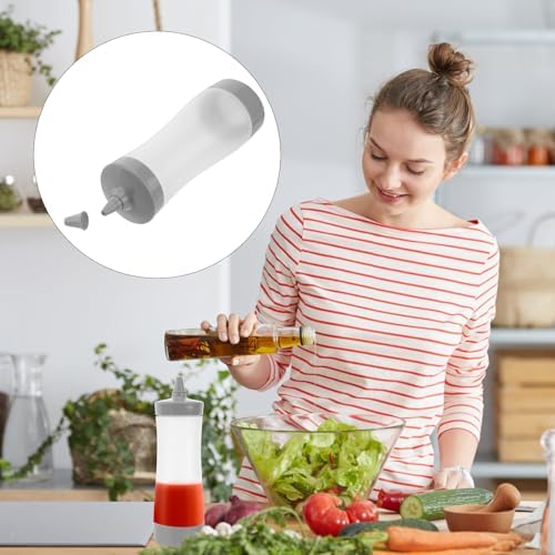 3PCS Squeeze Condiment Bottles for Ketchup Mustard Jam