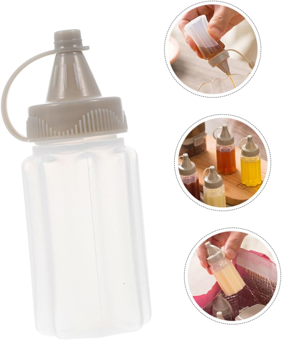 ULTECHNOVO 12pcs Plastic Squeeze Bottles for Ketchup BBQ Sauce and Dressing