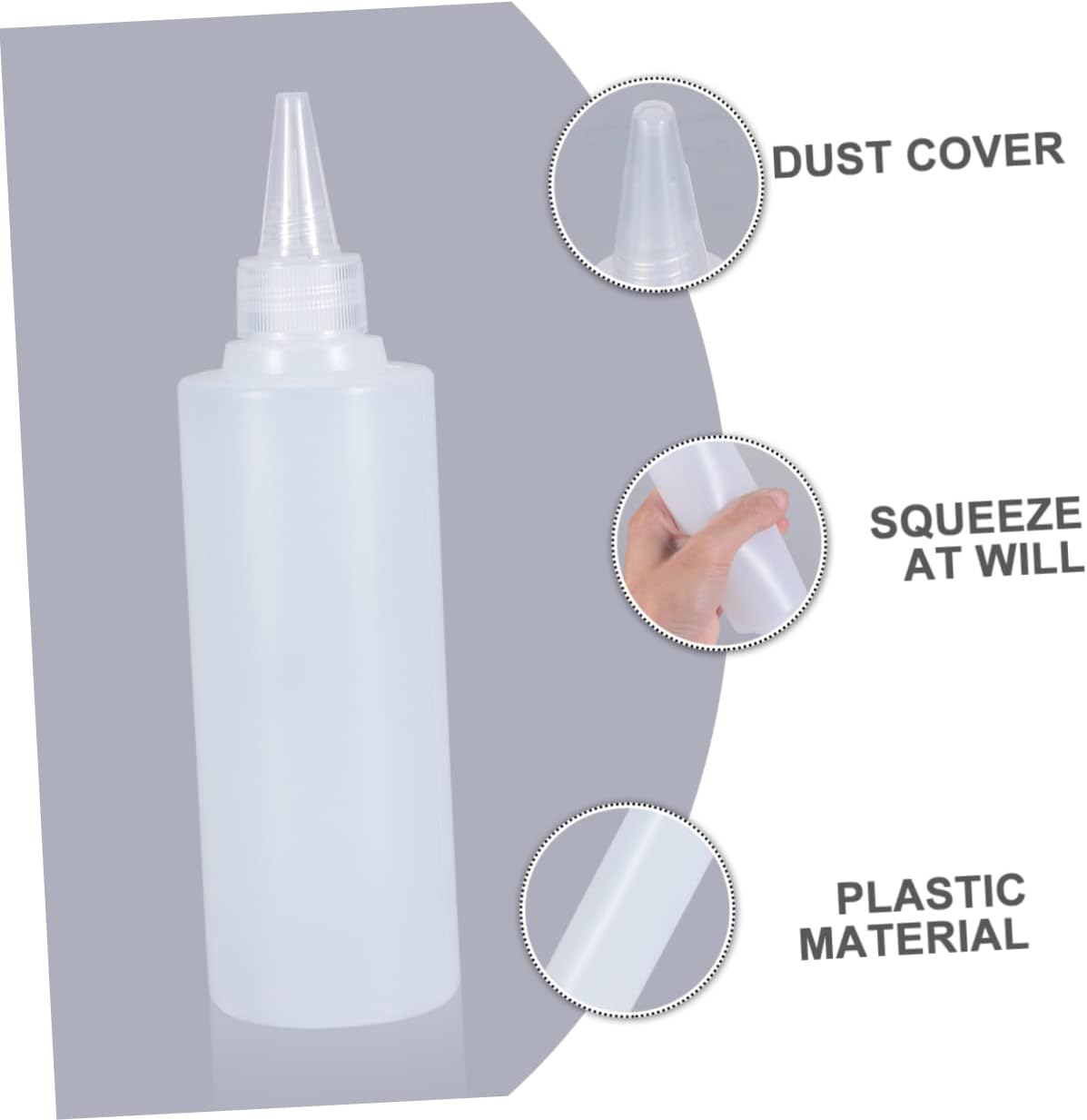 HOLIDYOYO 6 Pack 250ml Squeeze Condiment Bottles