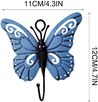 4 PCS Metal Butterfly Hooks Wall Decor