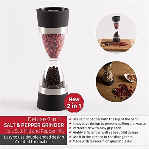 SAHKGYE 2 in 1 Salt Pepper Mill Grinder Set