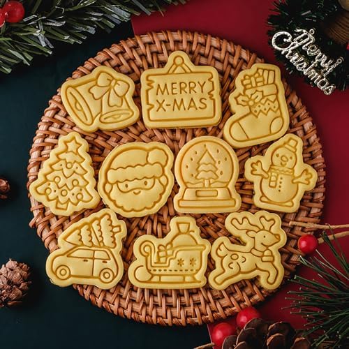 3D Cartoon Christmas Cookie Cutter Set 20pcs