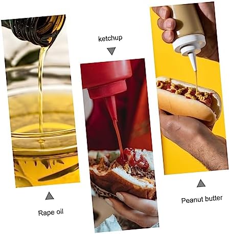 10pcs Clear Condiment Squeeze Bottles with Lids Set