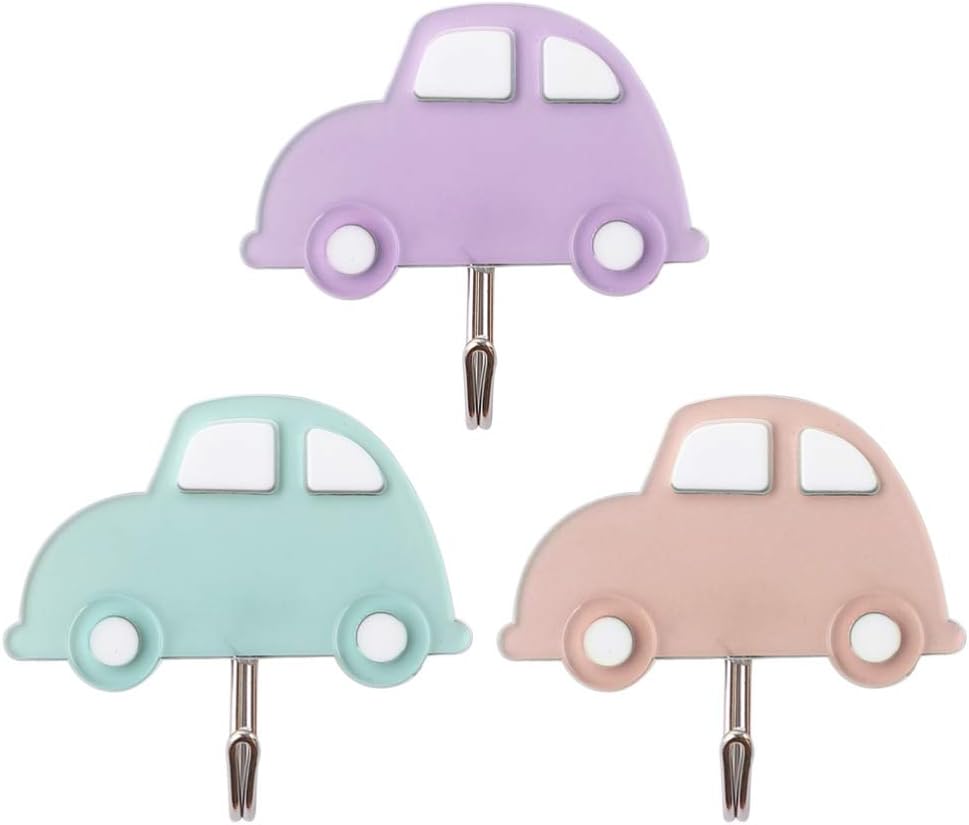 Zerodeko 3PCS Adhesive Wall Hooks Cloud Design Key Holder