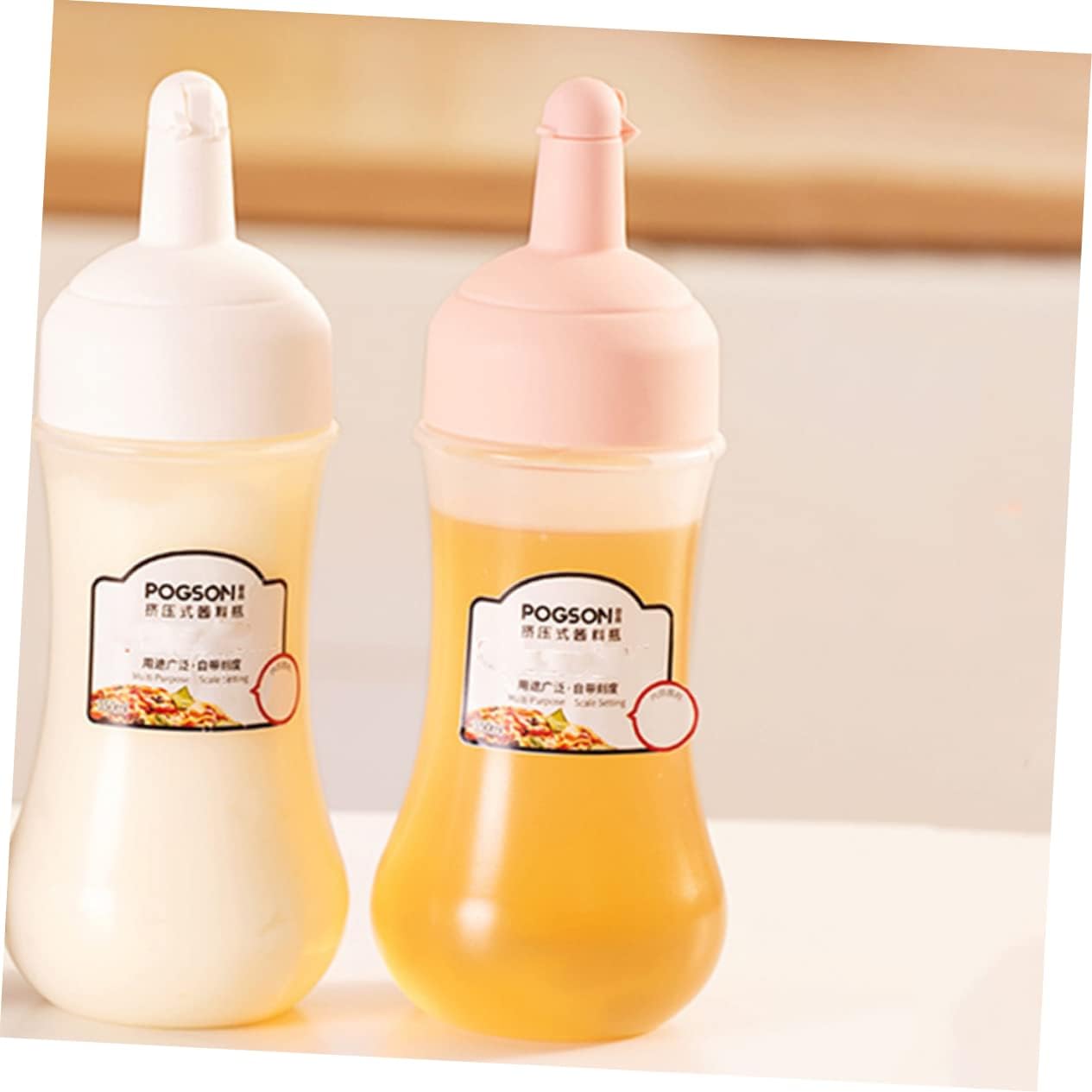PRETYZOOM 350ml Condiment Squeeze Bottles Set of 2