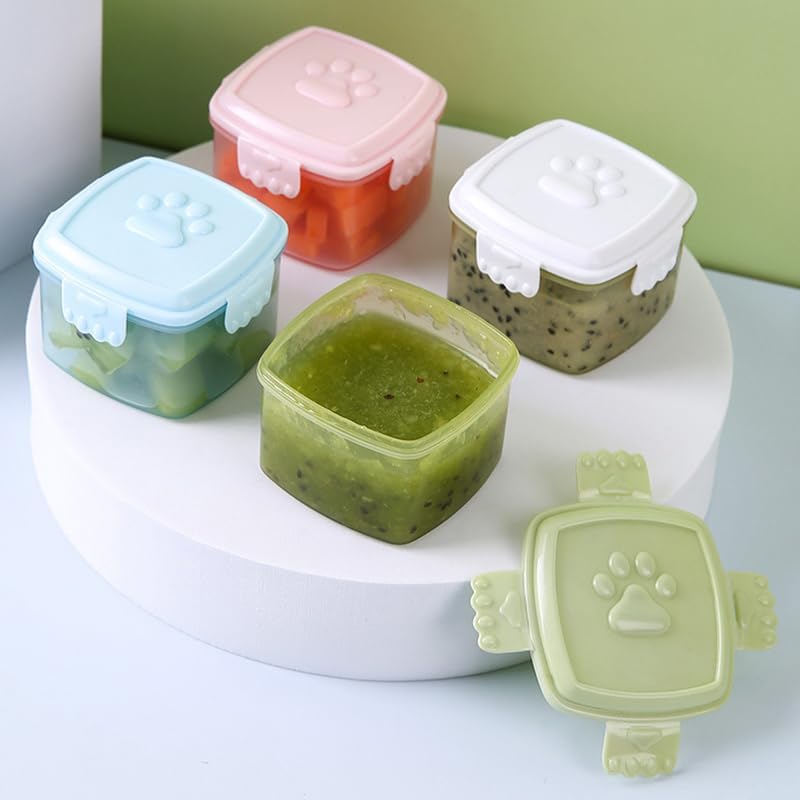 4PCS Mini Condiment Squeeze Bottles with Screw Seal