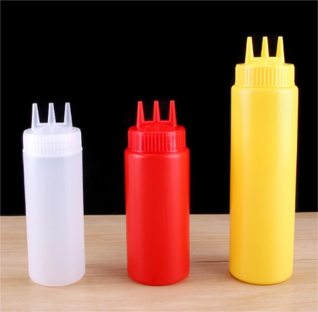 KLEYE 450ml White Condiment Squeeze Bottle 1