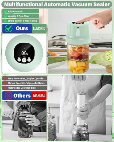 RROFKA 3-in-1 Mason Jar Vacuum Sealer Kit