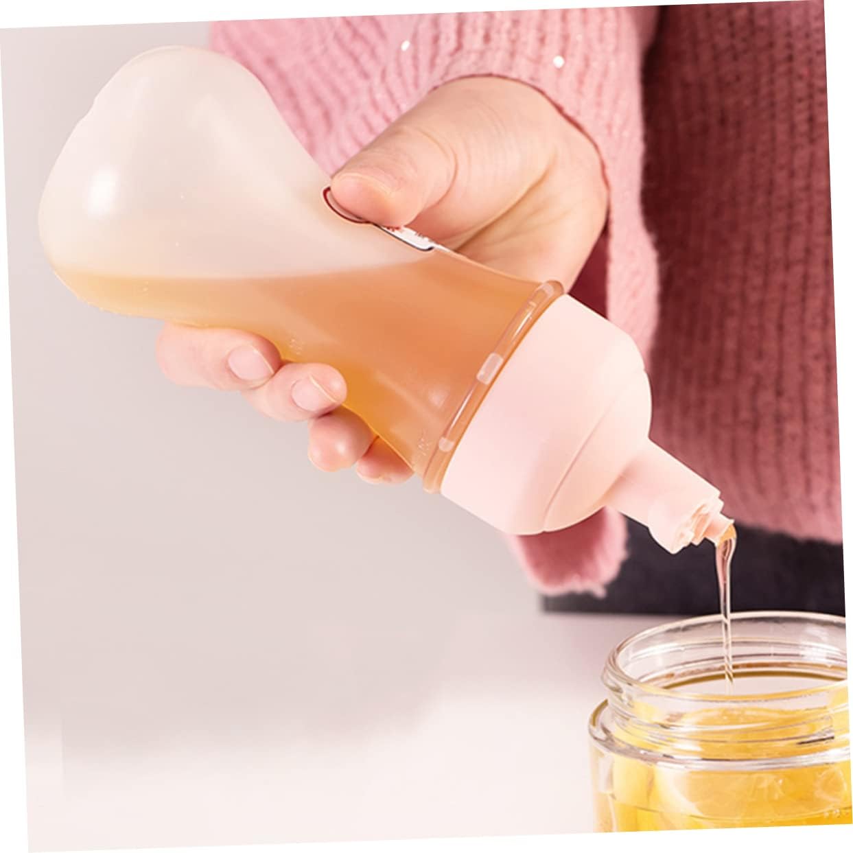HOLIDYOYO 2Pcs 350ml Condiment Squeeze Bottles with Measurement