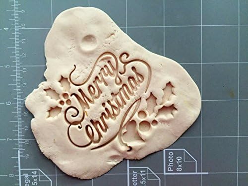Merry Christmas Fondant Embosser Stamp Cookie Cutter