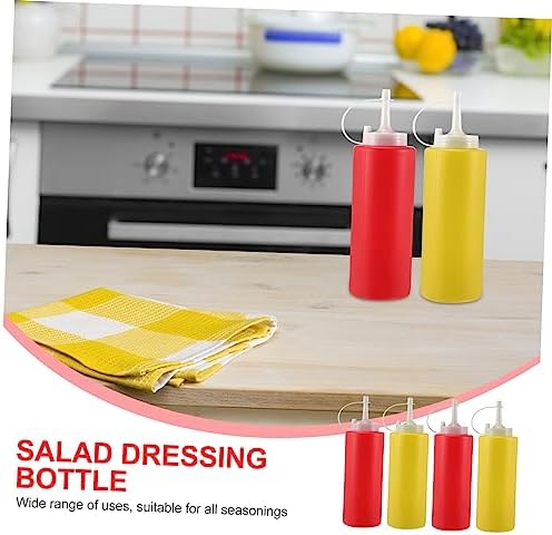 4 Pack Salad Dressing Shaker Bottles for Condiments