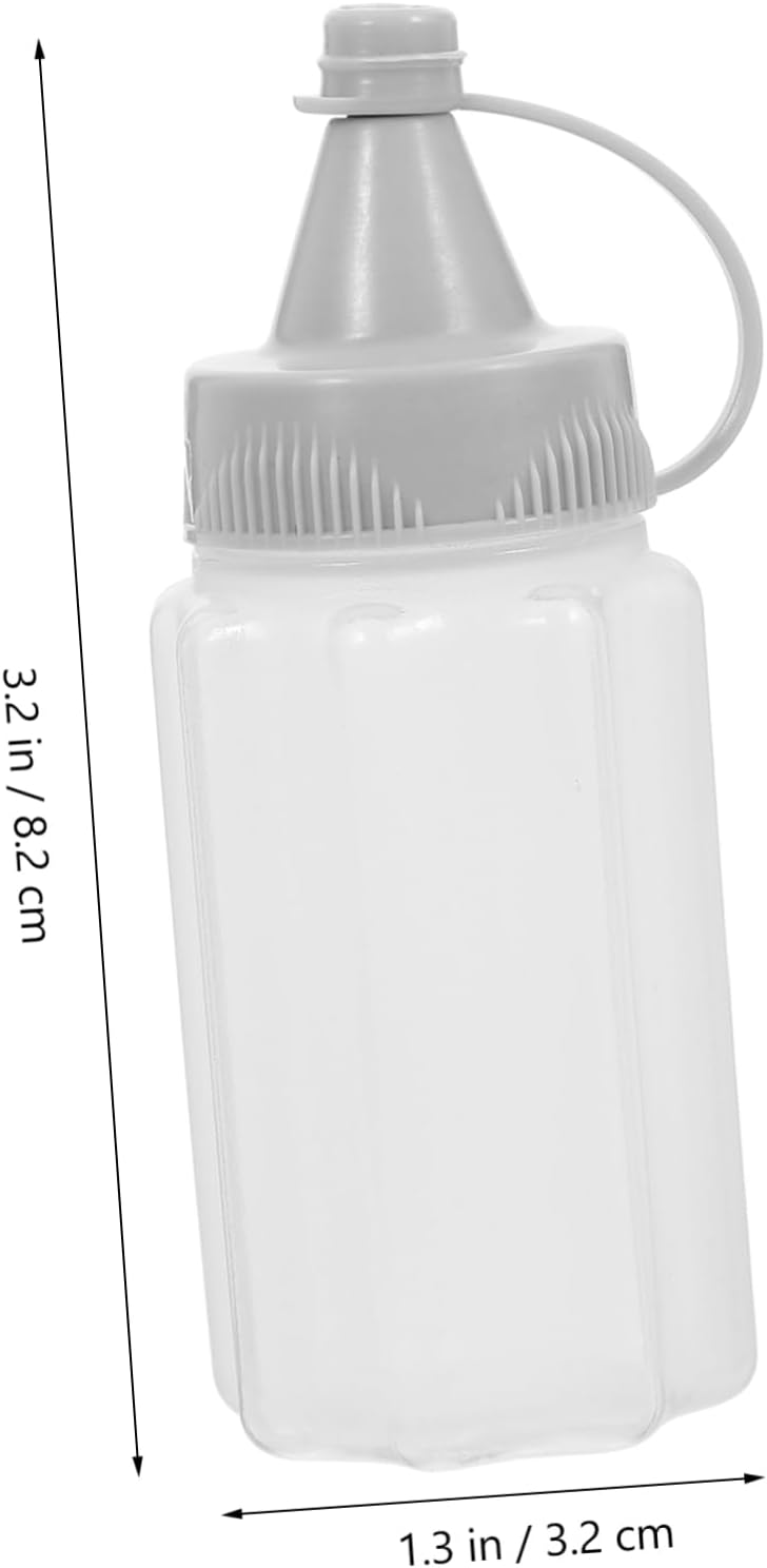 12 Pcs Dark Grey PP Condiment Squeeze Bottles 1