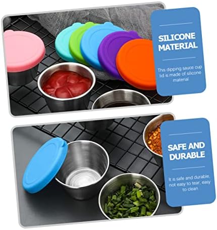 HOLIDYOYO 6pcs2 Silicone Dipping Bowls Lids Set
