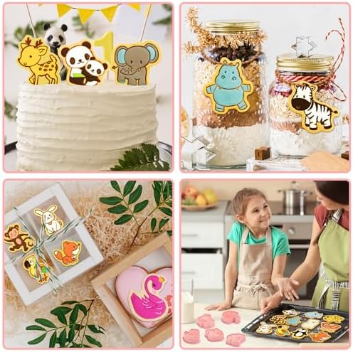 Roshtia 24 Pcs 3D Animal Cookie Cutters Set Plastic 1