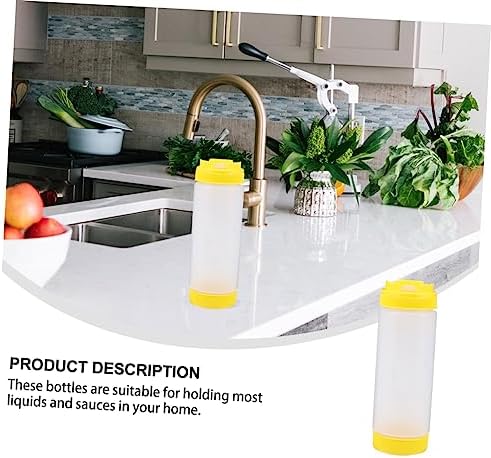 Alipis 20oz Two Headed Squeeze Sauce Bottles Reusable Condiment Dispenser