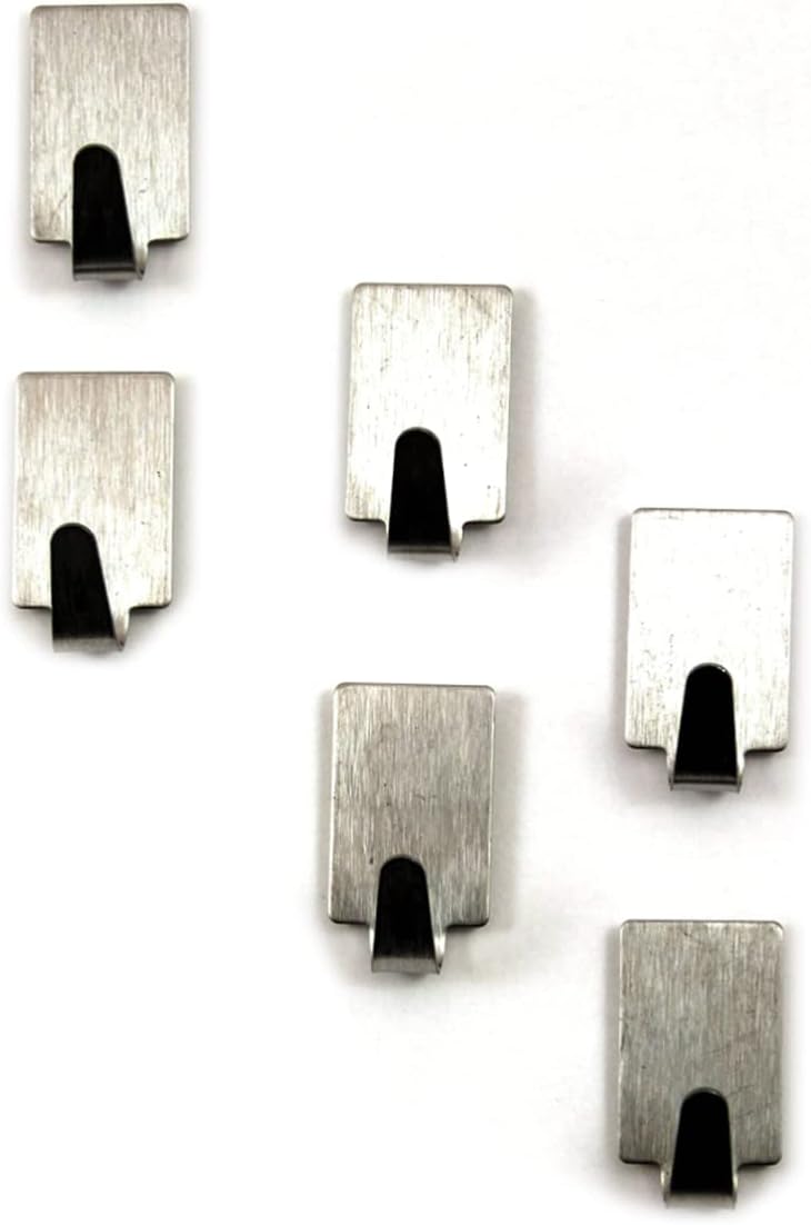 Stainless Steel Adhesive Hook 36pcs Wall Mount Utility Hooks for Bathroom Kitchen