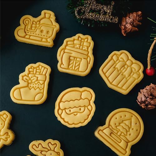 3D Cartoon Christmas Cookie Cutter Set 20pcs