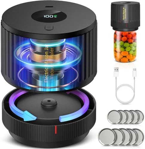 Electric Mason Jar Vacuum Sealer - Black