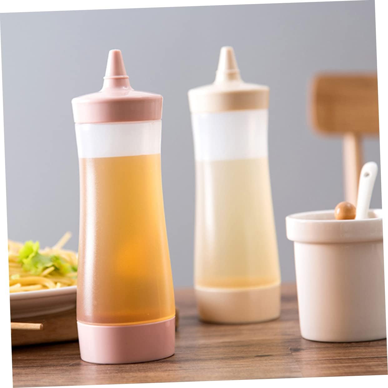COLLBATH 350ML Reusable Salad Dressing Squeeze Bottle
