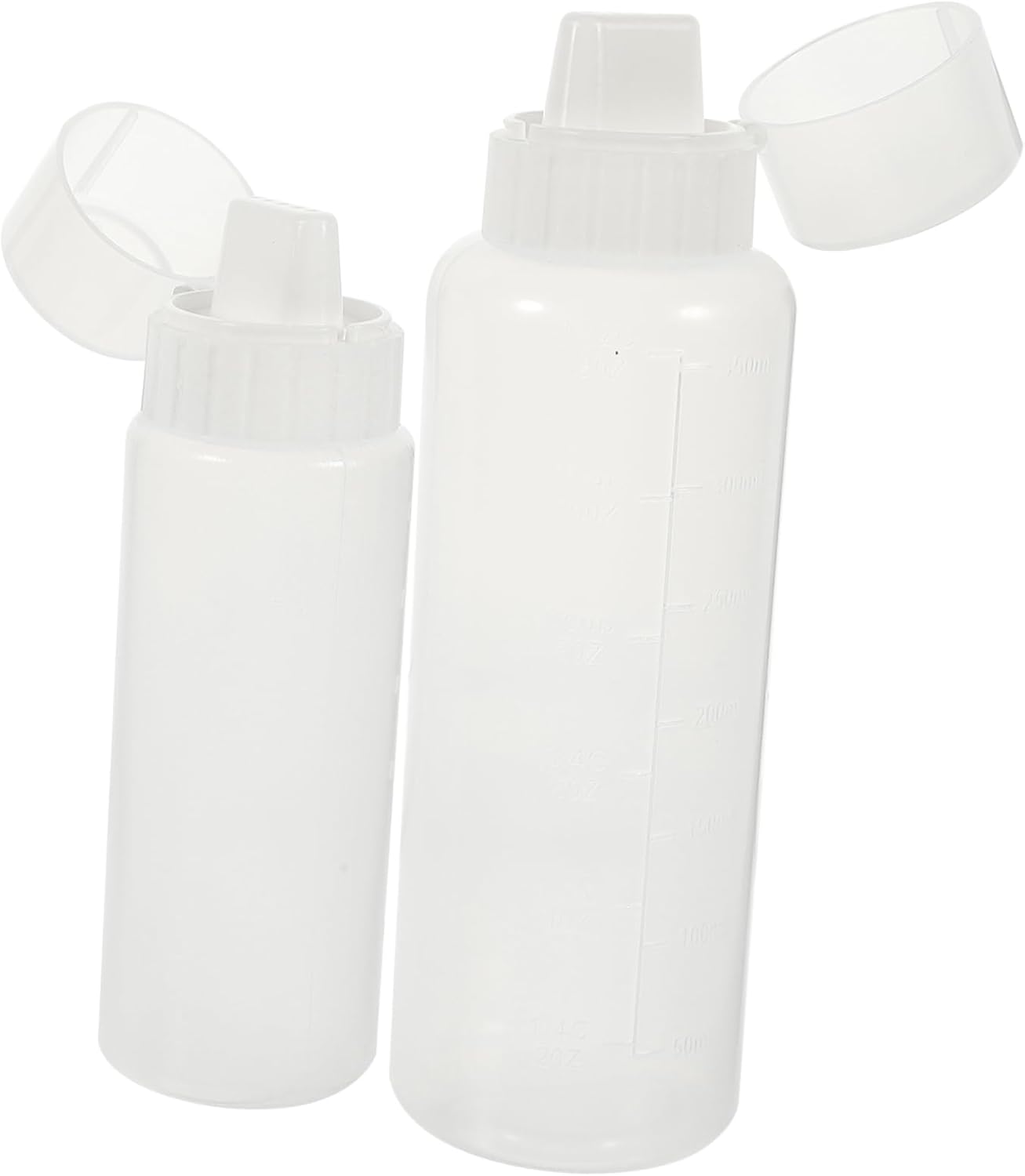 2pcs Squeeze Bottles for Ketchup Mustard Salad Dressings 350ml and 175ml