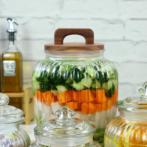Zerodeko Wood Sealed Jar Lid with Handle