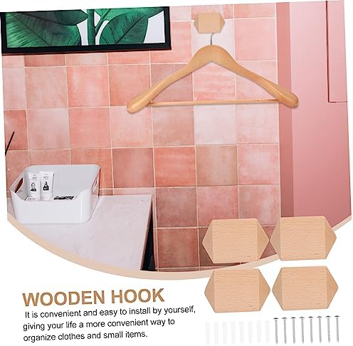 KAILIKETIY 1 Set Multi Functional Wooden Wall Hooks