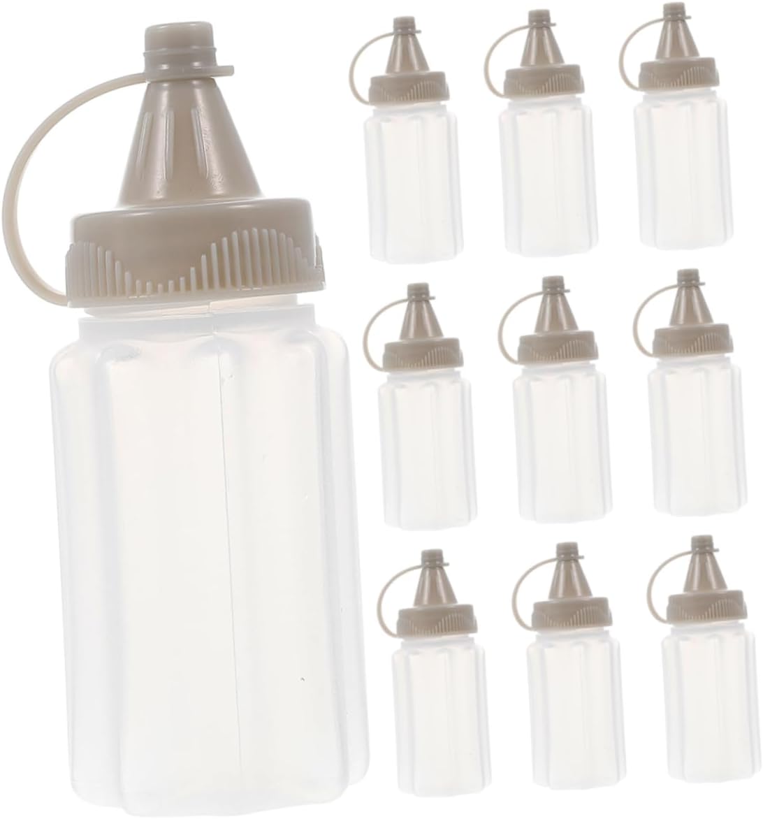 GARVALON 12pcs Leakproof Squeeze Bottles for Salad Dressing and Travel