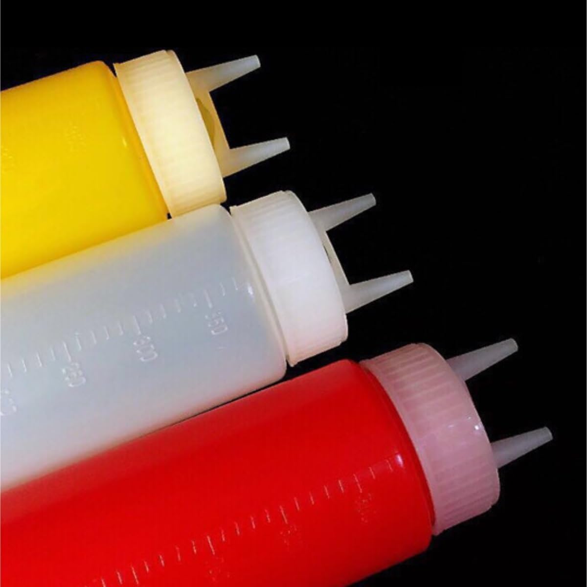 KLEYE 5 Pack Condiment Squeeze Bottles 360ml White 1