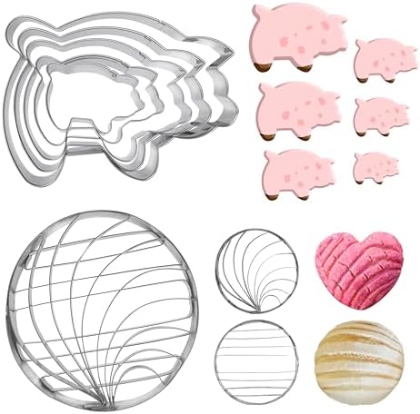 Cieloglim Double-Sided Pig Cookie Cutter Set 1