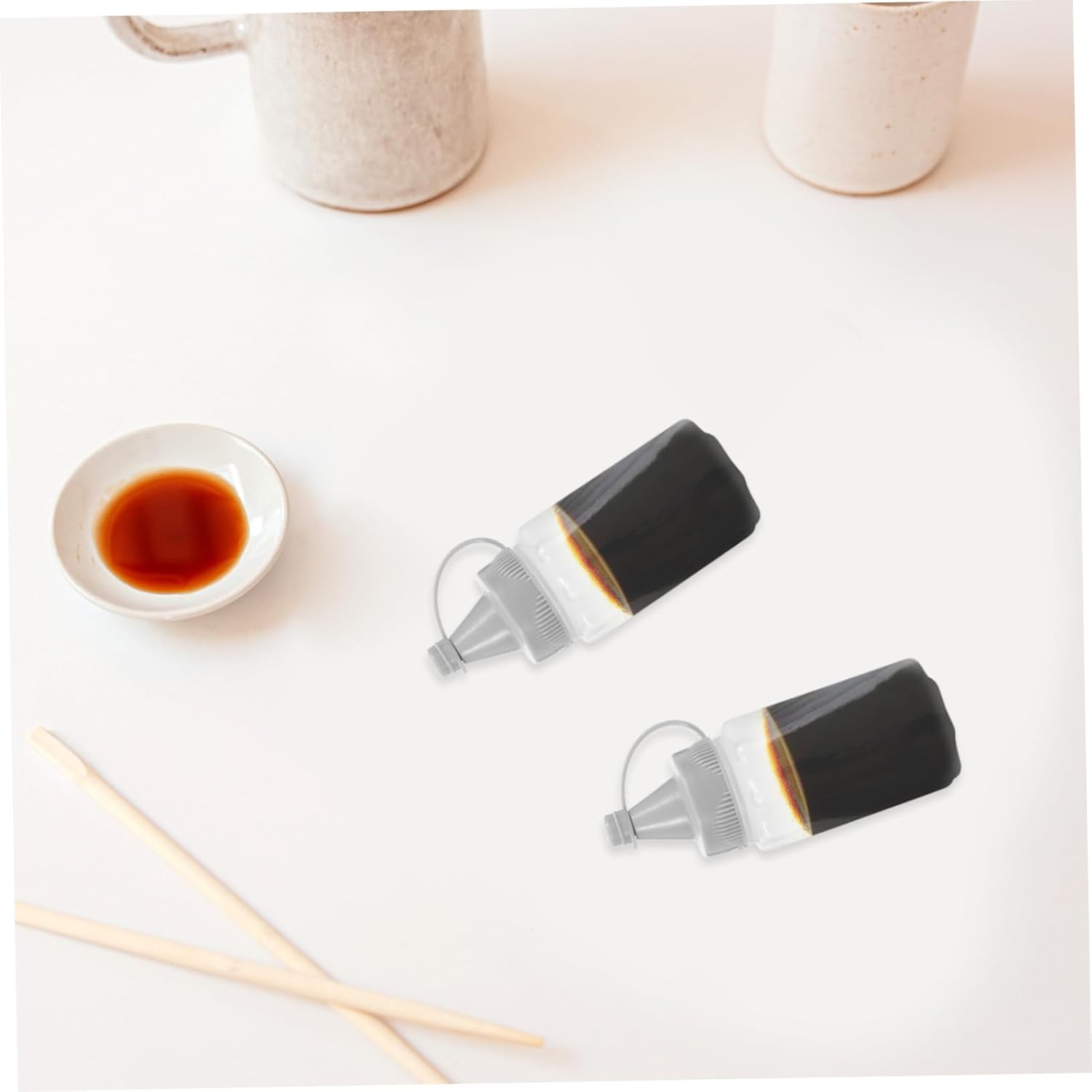 3 Sets Reusable Squeeze Condiment Bottles for Outdoor Use