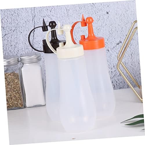 Ciieeo Salad Dressing Bottle Set of 3 Squeeze Sauce Bottles with Lids 1